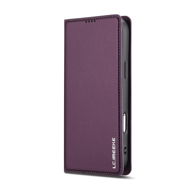 For iPhone 17 Pro LC.IMEEKE L1 Series Frosted Fine Texture PU Phone Case(Purple) by LC.IMEEKE