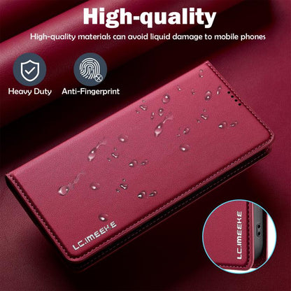 For iPhone 17 Pro LC.IMEEKE L1 Series Frosted Fine Texture PU Phone Case(Red) by LC.IMEEKE