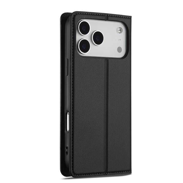 For iPhone 17 Pro Max LC.IMEEKE L1 Series Frosted Fine Texture PU Phone Case(Black) by LC.IMEEKE