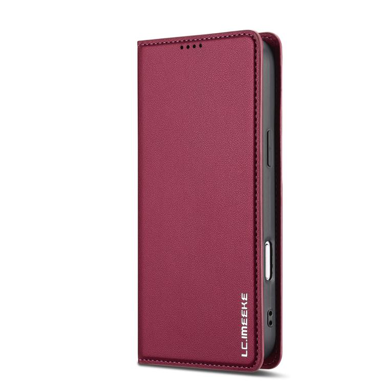 For iPhone 17 Pro Max LC.IMEEKE L1 Series Frosted Fine Texture PU Phone Case(Red) by LC.IMEEKE