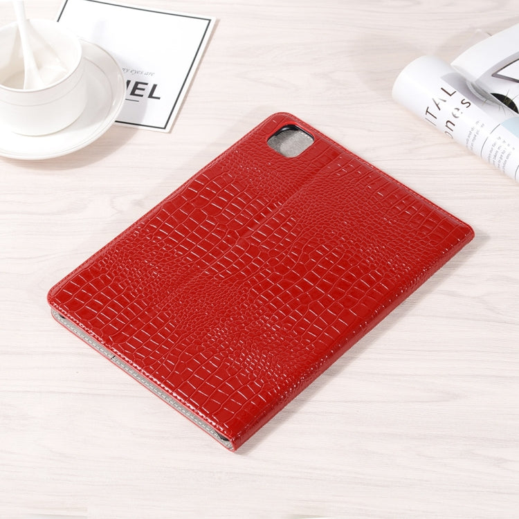 For iPad Pro 13 2025 / 2024 Crocodile Texture Leather Tablet Case(Red) by bashfashion