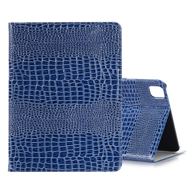 For iPad Pro 11 2025 / 2024 Crocodile Texture Leather Tablet Case(Blue) by bashfashion