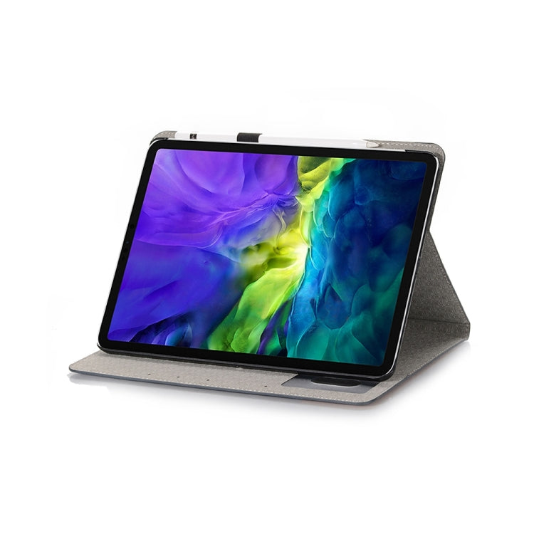 For iPad Pro 13 2025 / 2024 Cross Texture Stitching Leather Tablet Case(Dark Blue) by bashfashion