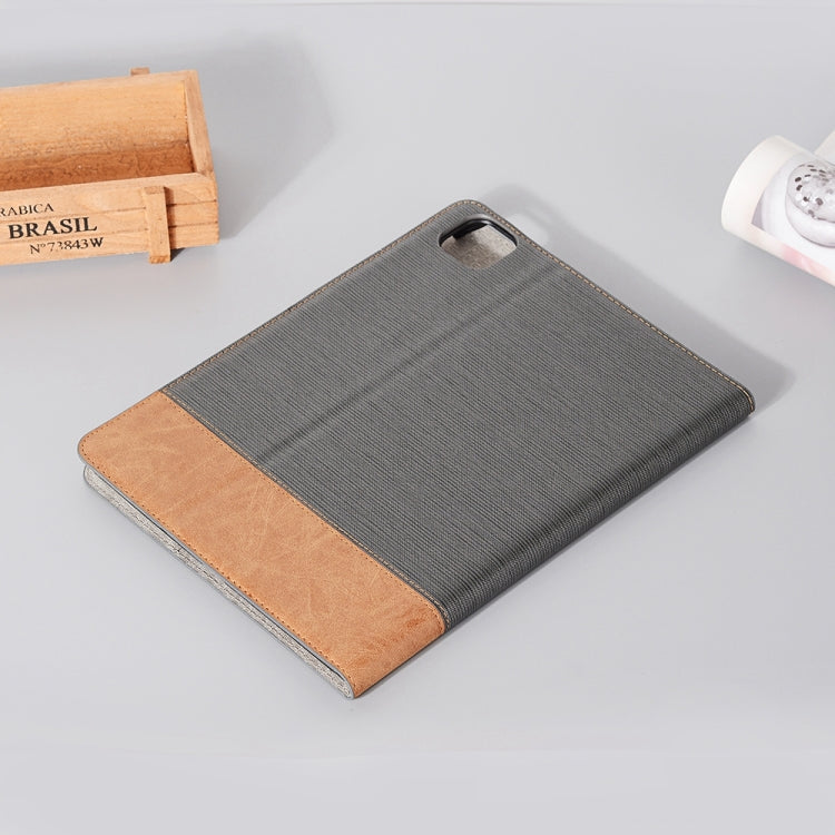 For iPad Pro 11 2025 / 2024 Cross Texture Stitching Leather Tablet Case(Dark Grey) by bashfashion