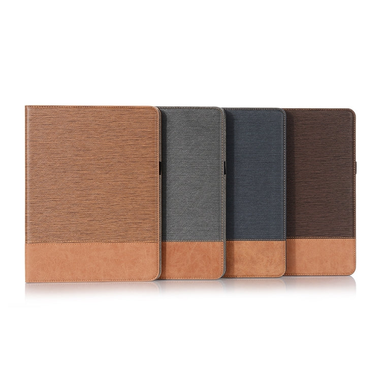 For iPad Pro 11 2025 / 2024 Cross Texture Stitching Leather Tablet Case(Dark Grey) by bashfashion