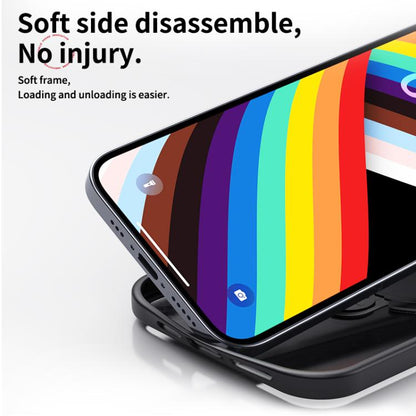 For iPhone 16e Double Ring MagSafe Magnetic Holder Phone Case(Matte Grey) by bashfashion