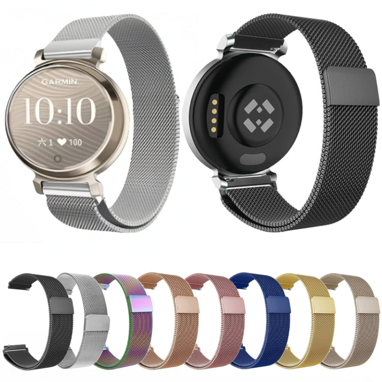 For Garmin Lily 2 14mm Milan Stainless Steel Watch Band(Black) by bashfashion