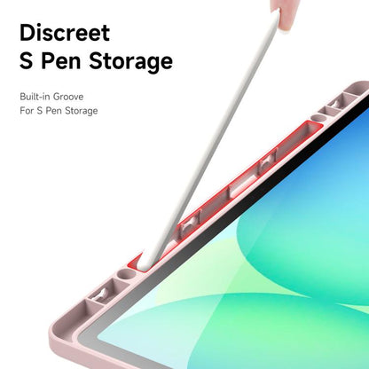 For Samsung Galaxy Tab S10 FE+ DUX DUCIS Magi Series Smart Leather Tablet Case(Pink) by DUX DUCIS