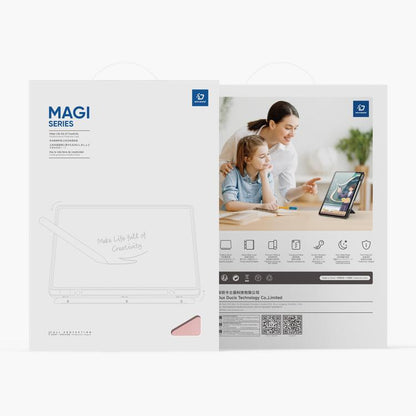 For Samsung Galaxy Tab S10 FE+ DUX DUCIS Magi Series Smart Leather Tablet Case(Pink) by DUX DUCIS