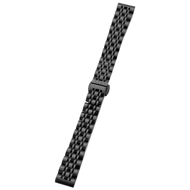 For Garmin Lily 2 Seven-beads 14mm Stainless Steel Watch Band(Black) by bashfashion