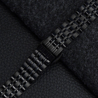 For Garmin Lily 2 Seven-beads 14mm Stainless Steel Watch Band(Black) by bashfashion