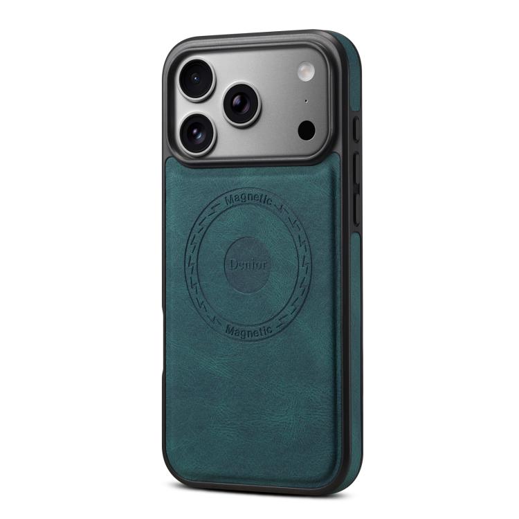 For iPhone 17 Pro Denior D17 Skin Feel MagSafe Detachable Card Slot Phone Case(Blue) by Denior