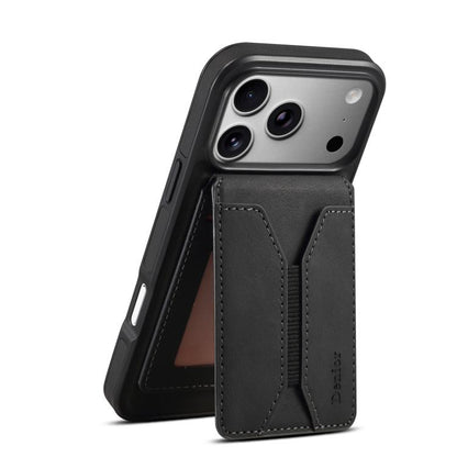 For iPhone 17 Pro Denior D17 Skin Feel MagSafe Detachable Card Slot Phone Case(Black) by Denior