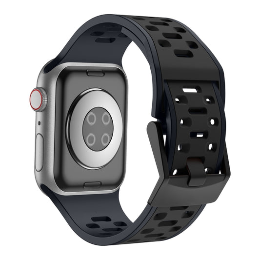 For Apple Watch Ultra 2 49mm Meteorite Two-color Silicone Watch Band(Grey Black) by bashfashion