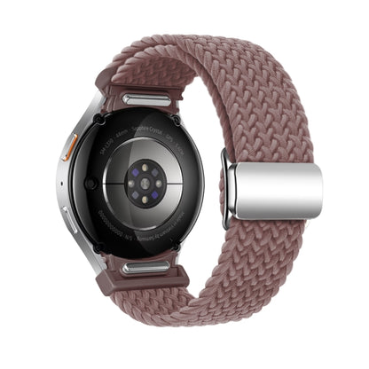 For Samsung Galaxy Watch 7 / 6 / 5 / 4 Nylon Loop Magnetic Buckle Watch Band(Smoke Purple) by bashfashion