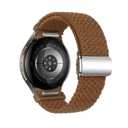 For Samsung Galaxy Watch 7 / 6 / 5 / 4 Nylon Loop Magnetic Buckle Watch Band(Brown) by bashfashion