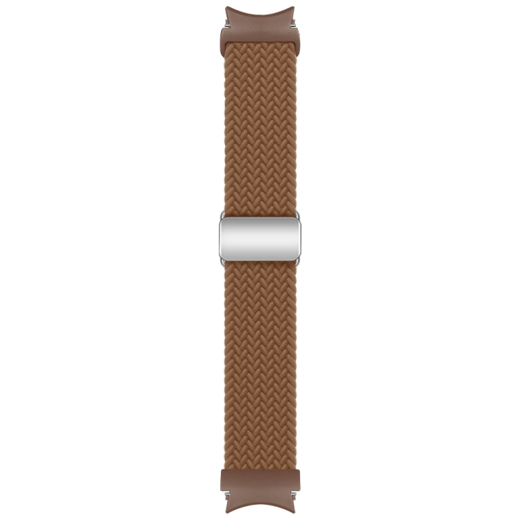 For Samsung Galaxy Watch 7 / 6 / 5 / 4 Nylon Loop Magnetic Buckle Watch Band(Brown) by bashfashion