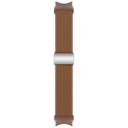 For Samsung Galaxy Watch 7 / 6 / 5 / 4 Nylon Loop Magnetic Buckle Watch Band(Brown) by bashfashion
