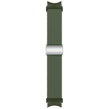 For Samsung Galaxy Watch 7 / 6 / 5 / 4 Nylon Loop Magnetic Buckle Watch Band(Dark Olive) by bashfashion