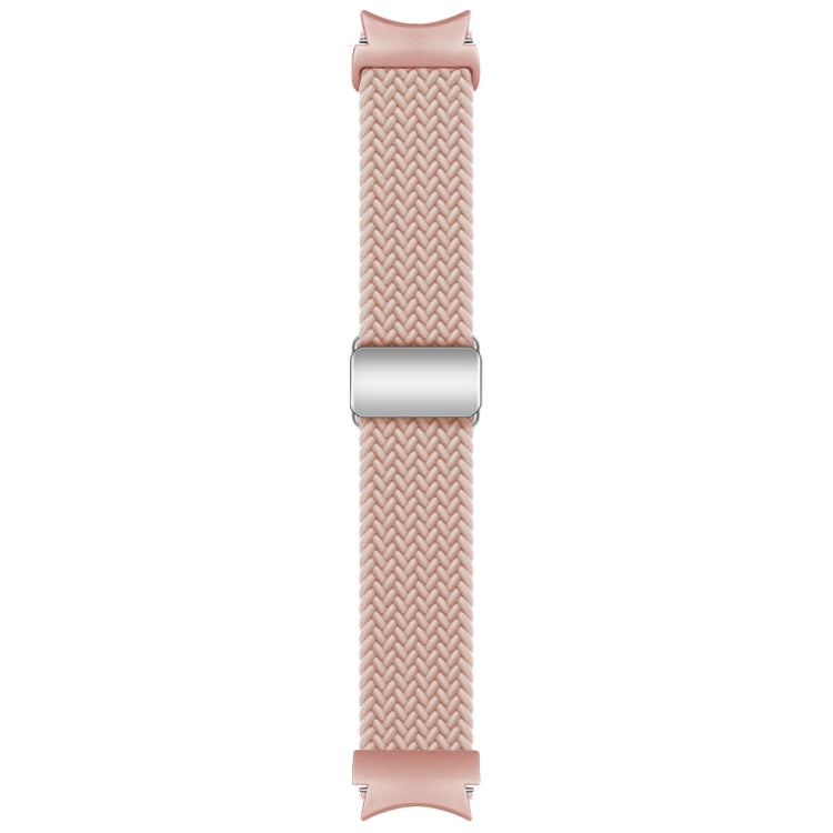 For Samsung Galaxy Watch 7 / 6 / 5 / 4 Nylon Loop Magnetic Buckle Watch Band(Pink Sand) by bashfashion