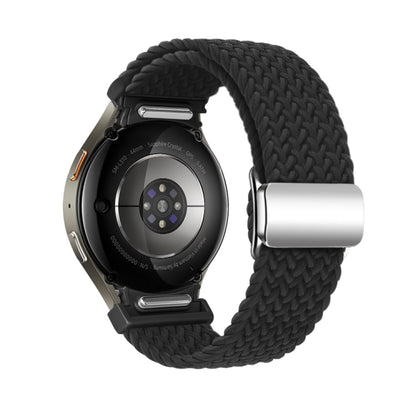 For Samsung Galaxy Watch 7 / 6 / 5 / 4 Nylon Loop Magnetic Buckle Watch Band(Black) by bashfashion