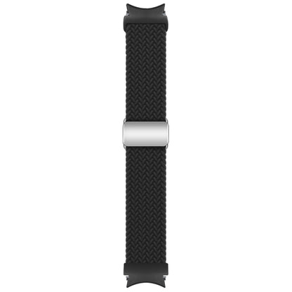 For Samsung Galaxy Watch 7 / 6 / 5 / 4 Nylon Loop Magnetic Buckle Watch Band(Black) by bashfashion