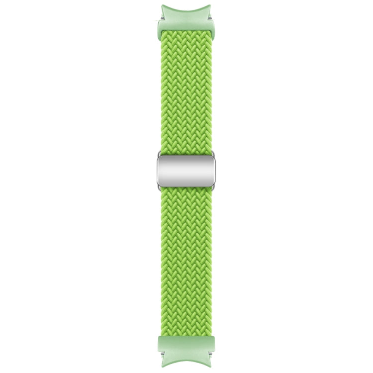 For Samsung Galaxy Watch 7 / 6 / 5 / 4 Nylon Loop Magnetic Buckle Watch Band(Yellow Green) by bashfashion