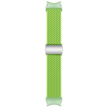 For Samsung Galaxy Watch 7 / 6 / 5 / 4 Nylon Loop Magnetic Buckle Watch Band(Yellow Green) by bashfashion