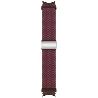 For Samsung Galaxy Watch 7 / 6 / 5 / 4 Nylon Loop Magnetic Buckle Watch Band(Wine Red) by bashfashion