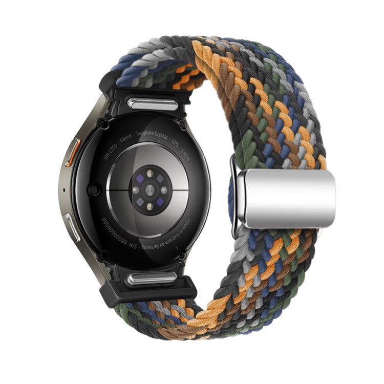For Samsung Galaxy Watch 7 / 6 / 5 / 4 Nylon Loop Magnetic Buckle Watch Band(Camo Colorful) by bashfashion