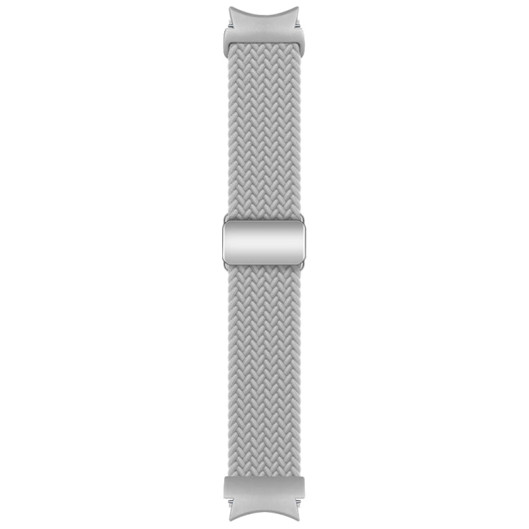 For Samsung Galaxy Watch 7 / 6 / 5 / 4 Nylon Loop Magnetic Buckle Watch Band(Light Grey) by bashfashion