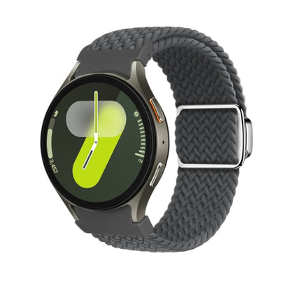 For Samsung Galaxy Watch 7 / 6 / 5 / 4 Nylon Loop Magnetic Buckle Watch Band(Space Grey) by bashfashion