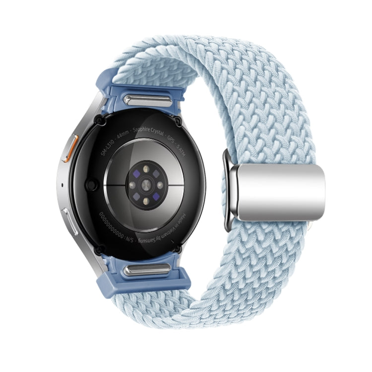 For Samsung Galaxy Watch 7 / 6 / 5 / 4 Nylon Loop Magnetic Buckle Watch Band(Fog Blue) by bashfashion