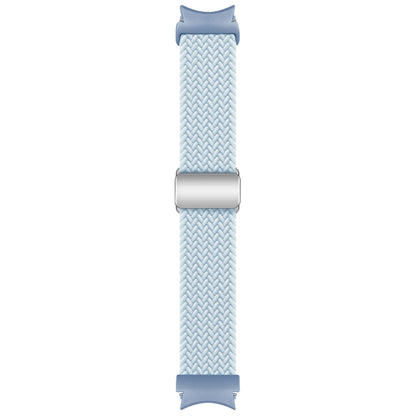 For Samsung Galaxy Watch 7 / 6 / 5 / 4 Nylon Loop Magnetic Buckle Watch Band(Fog Blue) by bashfashion