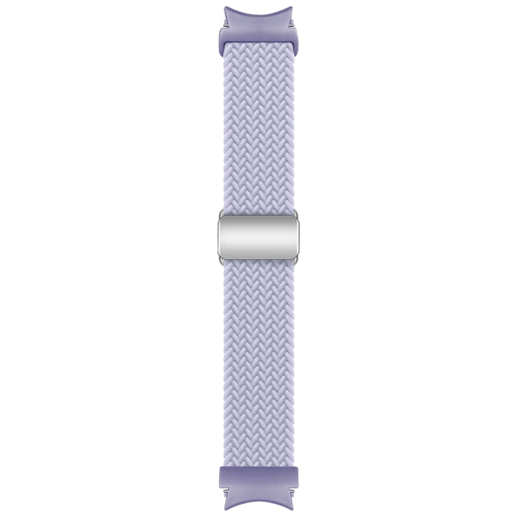 For Samsung Galaxy Watch 7 / 6 / 5 / 4 Nylon Loop Magnetic Buckle Watch Band(Fog Purple) by bashfashion