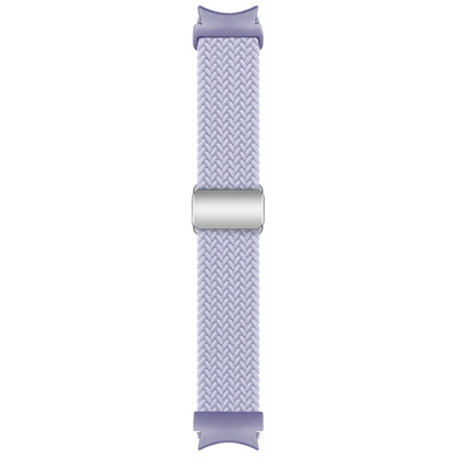 For Samsung Galaxy Watch 7 / 6 / 5 / 4 Nylon Loop Magnetic Buckle Watch Band(Fog Purple) by bashfashion