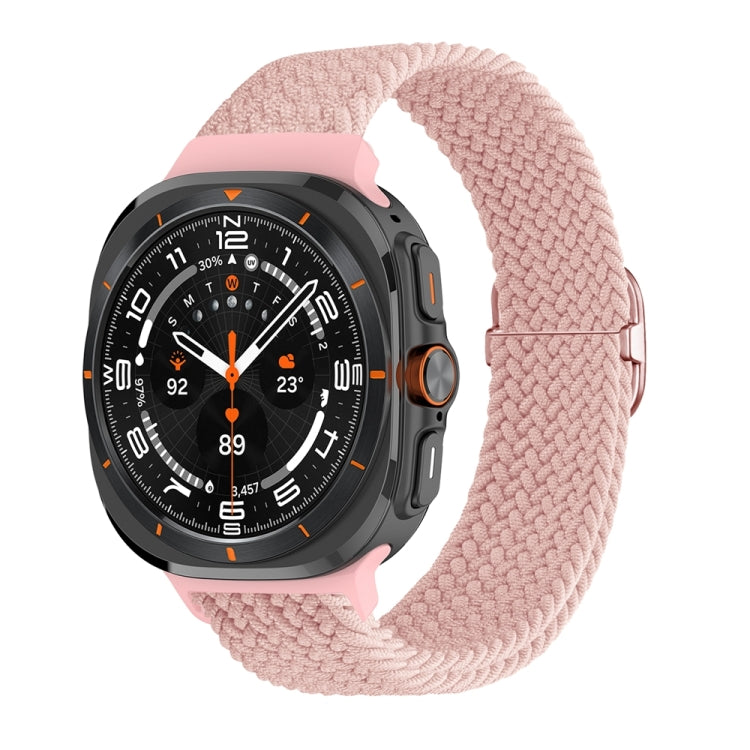 For Samsung Galaxy Watch Ultra 47mm / Ultra 2025 Slide Buckle Nylon Braided Watch Band(Pink Sand) by bashfashion