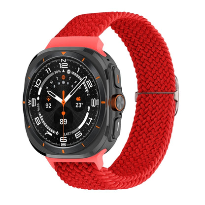For Samsung Galaxy Watch Ultra 47mm / Ultra 2025 Slide Buckle Nylon Braided Watch Band(Red) by bashfashion