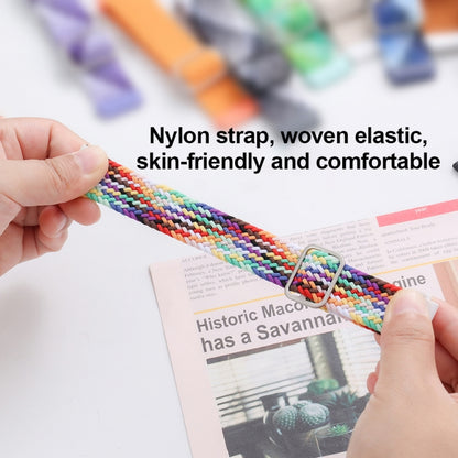 For Samsung Galaxy Watch Ultra 47mm / Ultra 2025 Slide Buckle Nylon Braided Watch Band(Official Rainbow) by bashfashion