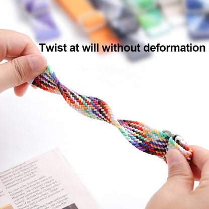 For Samsung Galaxy Watch Ultra 47mm / Ultra 2025 Slide Buckle Nylon Braided Watch Band(Black White) by bashfashion