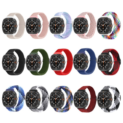 For Samsung Galaxy Watch Ultra 47mm / Ultra 2025 Slide Buckle Nylon Braided Watch Band(Blue) by bashfashion