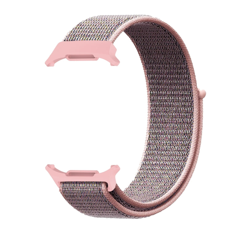 For Samsung Galaxy Watch Ultra 47mm / Ultra 2025 Plastic Connector Nylon Loop Watch Band(Pink Sand) by bashfashion