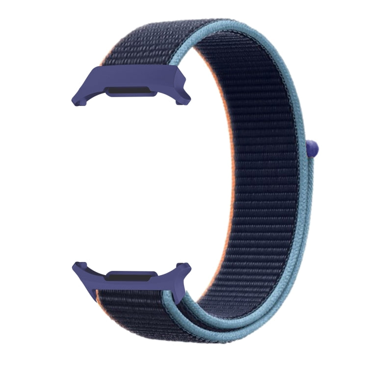 For Samsung Galaxy Watch Ultra 47mm / Ultra 2025 Plastic Connector Nylon Loop Watch Band(Dark Navy Bblue) by bashfashion