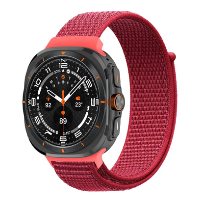 For Samsung Galaxy Watch Ultra 47mm / Ultra 2025 Plastic Connector Nylon Loop Watch Band(Red) by bashfashion