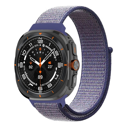 For Samsung Galaxy Watch Ultra 47mm / Ultra 2025 Plastic Connector Nylon Loop Watch Band(Midnight Blue) by bashfashion
