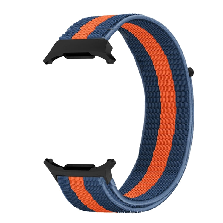For Samsung Galaxy Watch Ultra 47mm / Ultra 2025 Plastic Connector Nylon Loop Watch Band(Blue Orange Blue) by bashfashion
