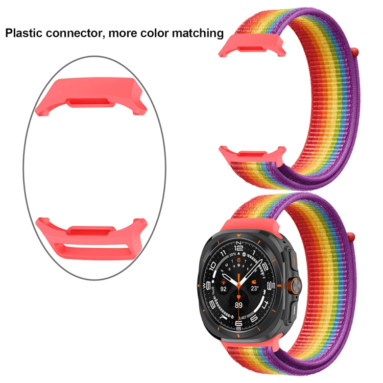For Samsung Galaxy Watch Ultra 47mm / Ultra 2025 Plastic Connector Nylon Loop Watch Band(Indigo Blue) by bashfashion