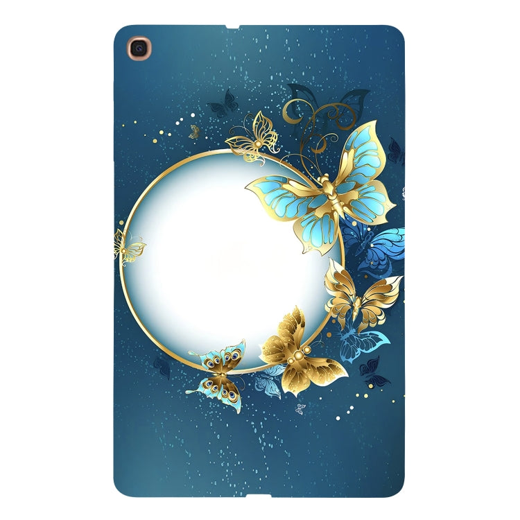 For Samsung Galaxy Tab A 10.1 (2019) Color Painting Pattern Smart Tablet TPU Case(Butterfly Circle) by bashfashion