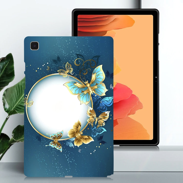 For Samsung Galaxy Tab A7 10.4 2020 Color Painting Pattern Smart Tablet TPU Case(Butterfly Circle) by bashfashion