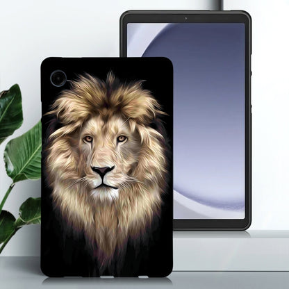For Samsung Galaxy Tab A11 / A9 Color Painting Pattern Smart Tablet TPU Case(Lion) by bashfashion